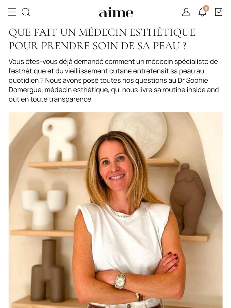article presse aime skincare maison sophie domergue